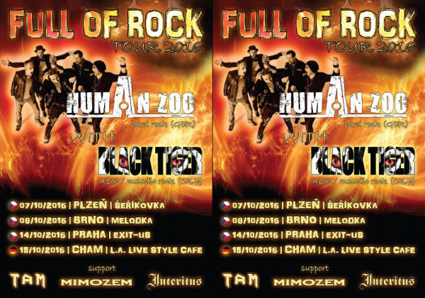 Full of Rock Tour 2016 – Human Zoo + Black Tiger + supports